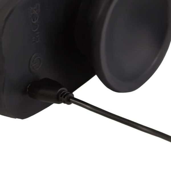 Elite - Insertable Length 6.5" Thrusting Vibrating Black Silicone Fantasy Dildo - Image 5