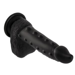 Elite - Insertable Length 6.5" Thrusting Vibrating Black Silicone Fantasy Dildo