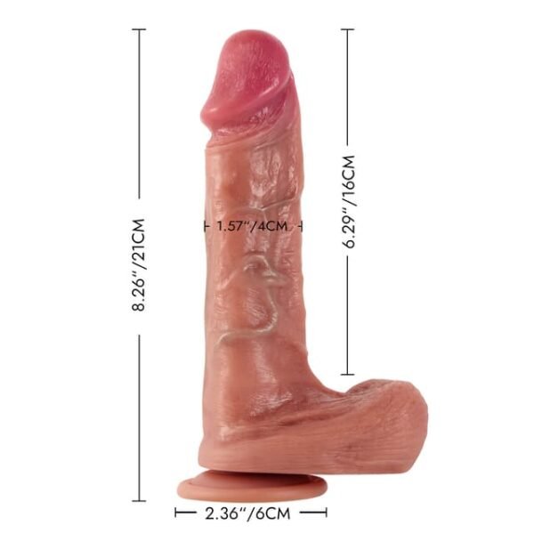 Harmony - Insertable Length 6" Silicone Vibrating Thrusting Dildo - Image 5