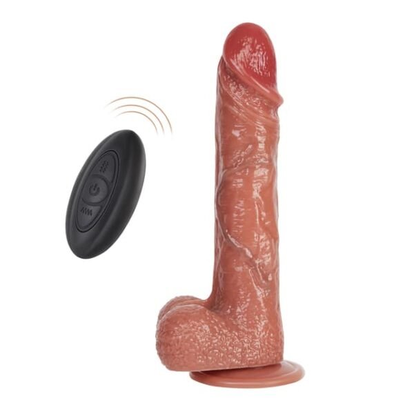 Heavenly - Insertable Length 6.7" Silicone Vibrating Liquid Simulation Dildo - Image 5